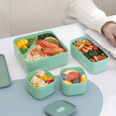 1100ML/1800ML 2 layer Compartment Lunch Box For Kids With Fo