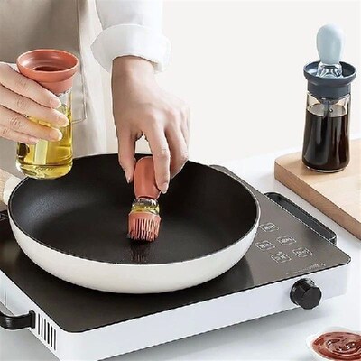 2 In 1 Silicone Dropper Measuring Oil Dispenser Bottle Set