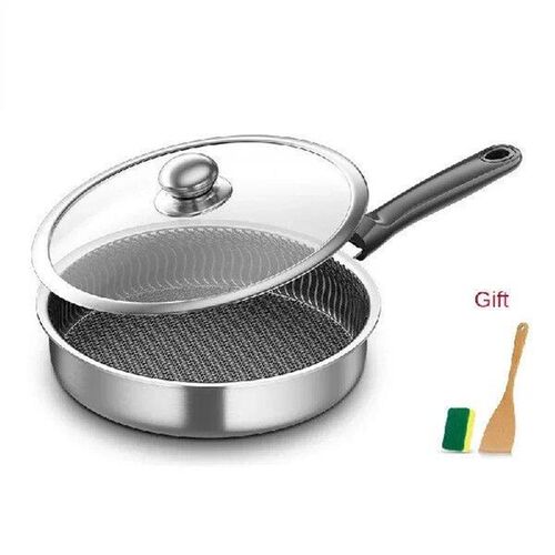 Frying Pan Stainless Steel Honeycomb Frying Pan Non-stick