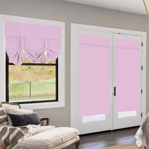 Blackout Curtain Easy to Install Roman Curtain Punch-free
