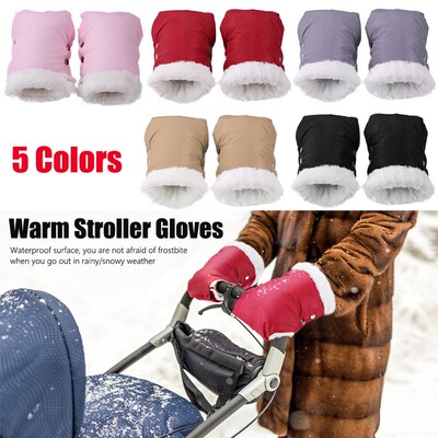 1 pair Stroller Gloves Waterproof Pram Accessory Winter Warm
