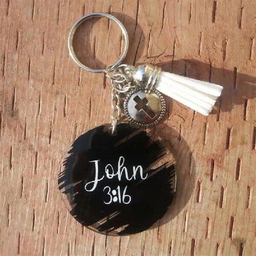 770F Acrylic Keychain Blanks 30Pcs Round Rectangle Clear