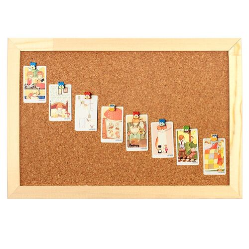 MOTARRO Cork Wood Wall Hanging Message Bulletin Board Frame
