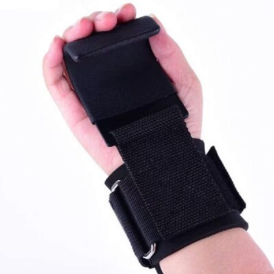 2 PCS Weight Lifting Hooks Hand-Bar Wrist Straps Gym