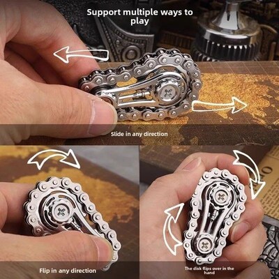 Metal Fidget Spinner Office Desk Toy Stress Relief Gears
