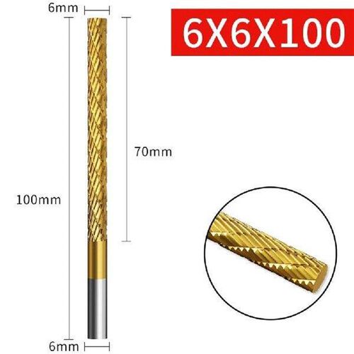 1pc 6mm Shank High Speed Steel Rotary Burr Tool Plastic