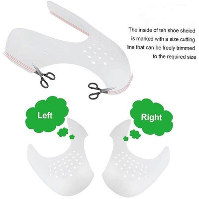 4Pcs Crease Protector Shoe Anti Crease Bending Crack Toe Cap