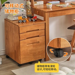 儿童学习桌写字台实木书桌办公桌家用卧室书架电脑桌学习桌