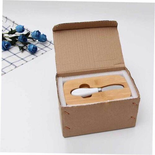 Butter Box Sealing With Wood Lid Knife Food Dish Ceramic