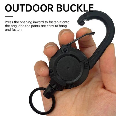 Retractable Heavy Duty Pull Reel Carabiner Key Chains Strong