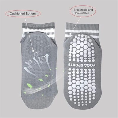 Grip Socks for Women, Non Slip Pilates Yoga Socks with Doubl