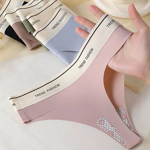 Seamless G-string Underwear Sexy Summer Women Ice Silk Thong