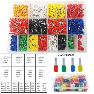 Box-packed Tubular Various Styles electrical wire cable conn