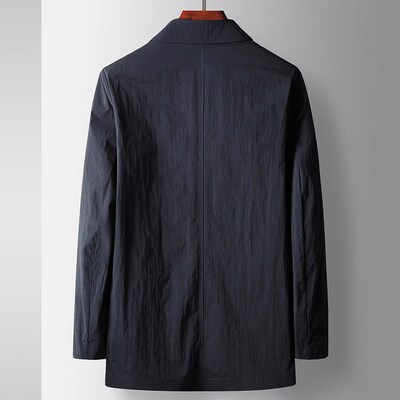 Mens Windbreaker 2025 Lapel Thin Top Single Piece Mid-youth