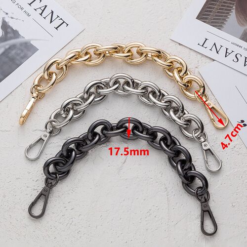 17.5mm Wide O Shape Aluminum Big Bag Chain DIY High Quality
