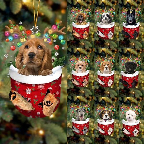 2023 Christmas Ornaments Hanging Decoration Gift Cute Dog Ch