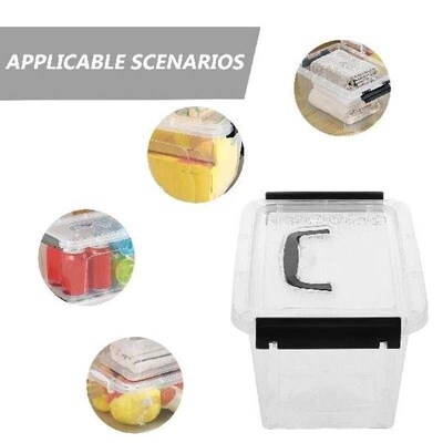 6 Pcs Plastic Storage Box Small Bins Large Containers with