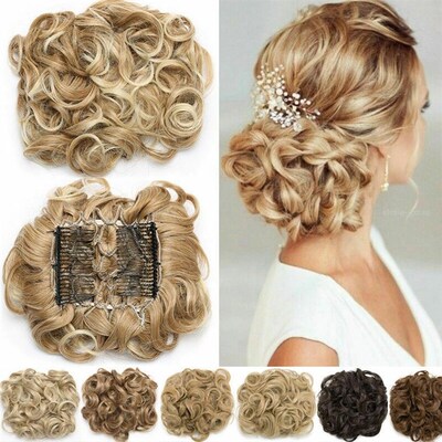 S-noilite Synthetic LARGE Comb Clip In Curly Hair Extension