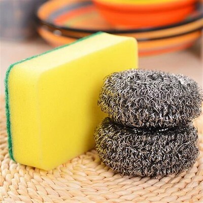 4-Piece Steel Wool Sponge Set, Combination Home Stainless St