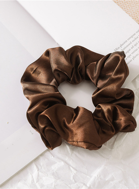 Women Silk Scrunchie Elastic Handmade Multicolor Hair Band P