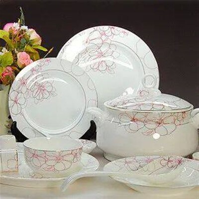 Bine China 48pcs Flower Love Dinnerware Set Ceram Tableware