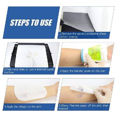 J1UL1N Tattoo Stencil Paper 40 Sheets Transfer Paper