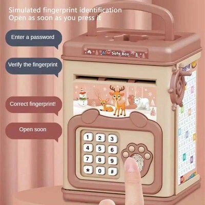 Smart Piggy Bank Fingerprint Easy To Use Automatic Induction