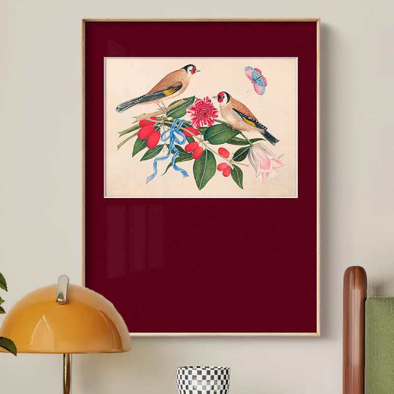 《喜鹊登枝》花鸟装饰画新中式婚房壁画餐边柜挂画油画铝合金画框,3C数码配件,其它配件,淘宝优惠券,粉丝福利购,淘宝优惠卷