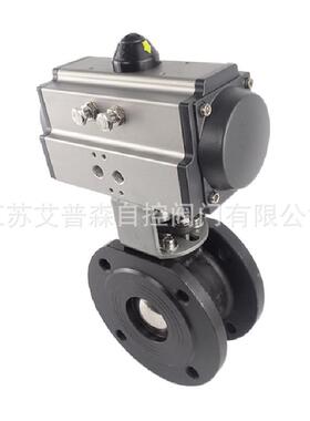 气动对夹球阀Q671F-16C气动碳钢意式薄型对夹球阀