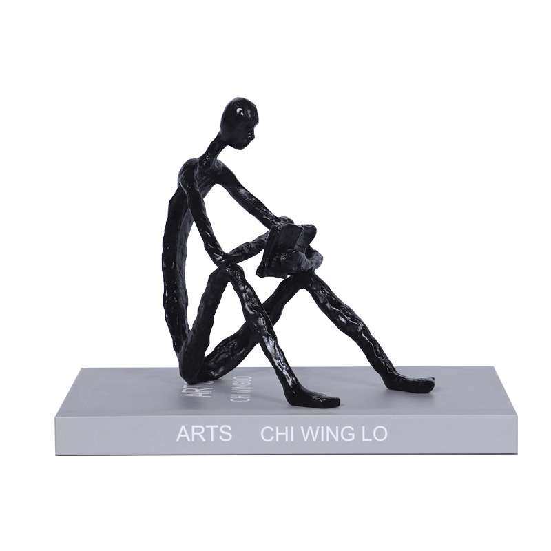 现代简约人物雕塑摆件创意看书读书软装饰品客厅书房桌面样板房间,3C数码配件,其它配件,淘宝优惠券,粉丝福利购,淘宝优惠卷