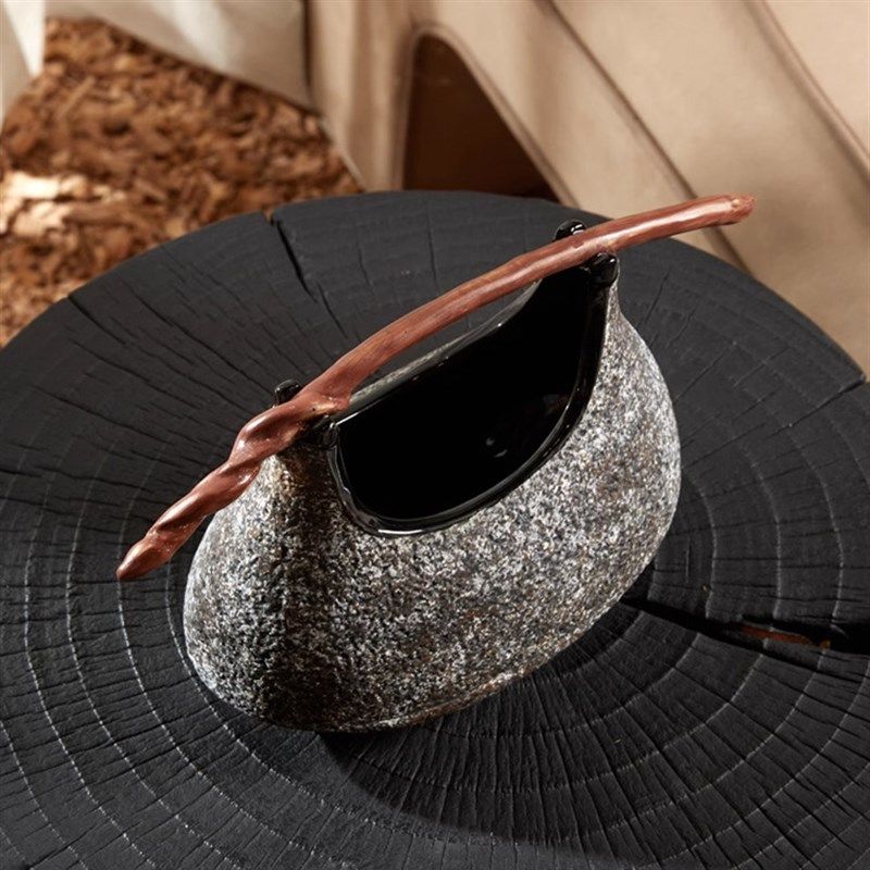 复古侘寂风提篮摆件室内民宿酒店花瓶烛台花器样板间客厅餐桌装饰,家居饰品,装饰摆件,淘宝优惠券,粉丝福利购,淘宝优惠卷