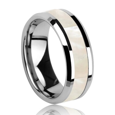 New Arrival 8mm Width Wedding Rings Tungsten Carbide Band wi