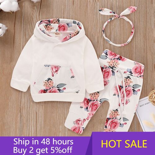 Toddler Baby Girl Clothes Set Newborn Girls Outfit White Poc