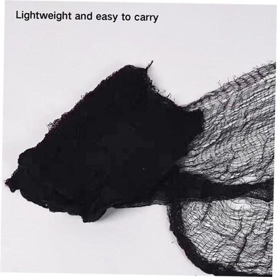 HOT SALES!!! Black Halloween Creepy Gauze Large Grid Yarn 1