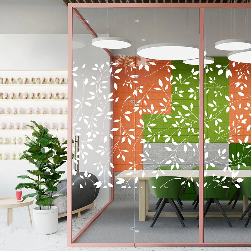 定制办公室客厅餐厅隔断推拉门文艺花纹装饰静电玻璃贴膜磨砂,家居饰品,玻璃膜/贴,淘宝优惠券,粉丝福利购,淘宝优惠卷