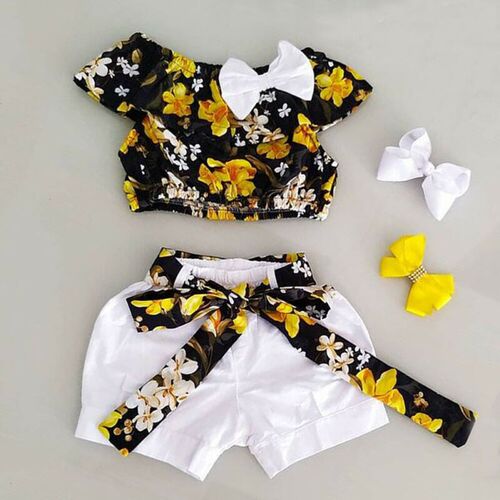 Fashion Newborn Baby Kid Girl Clothes Summer Floarl Top T-sh