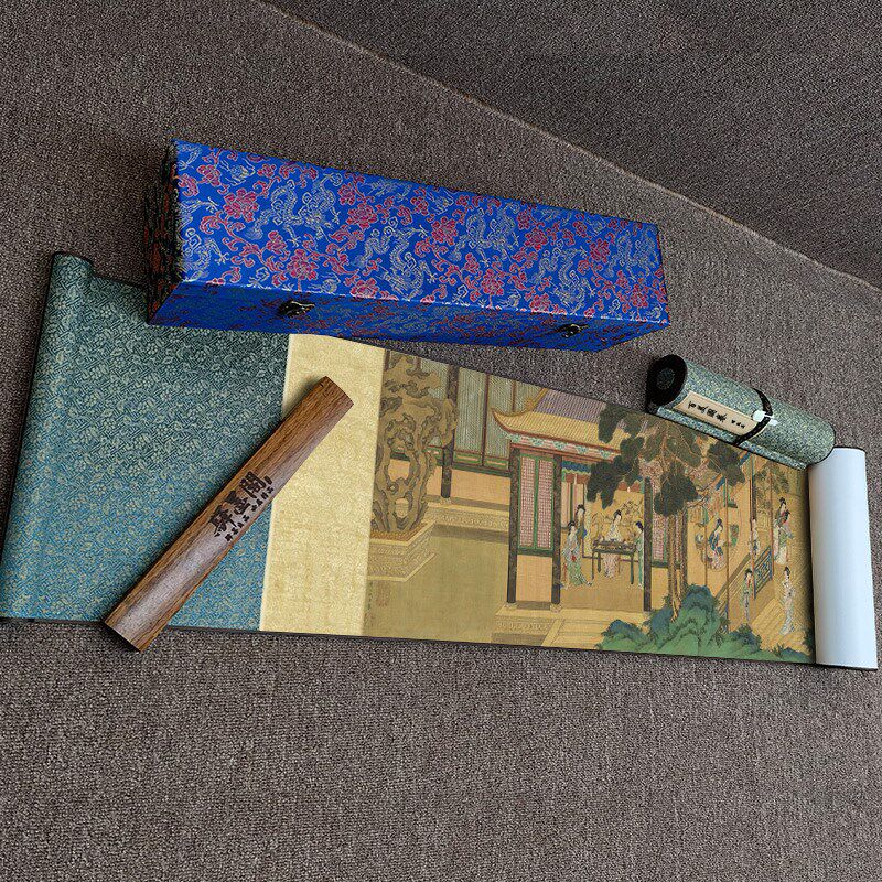 明 仇英 百美图全卷 国画真迹艺术微喷复制仿古手卷装裱客厅装饰,家居饰品,国画,淘宝优惠券,粉丝福利购,淘宝优惠卷