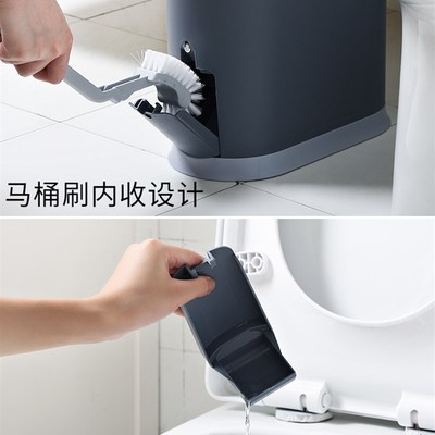 防水智能感应垃圾桶家用小号带盖浴室卫生间干湿分类垃圾桶夹缝窄