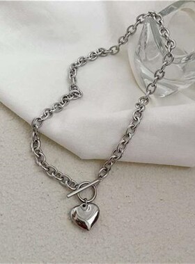 Ins personality cool style full body titanium steel love nec