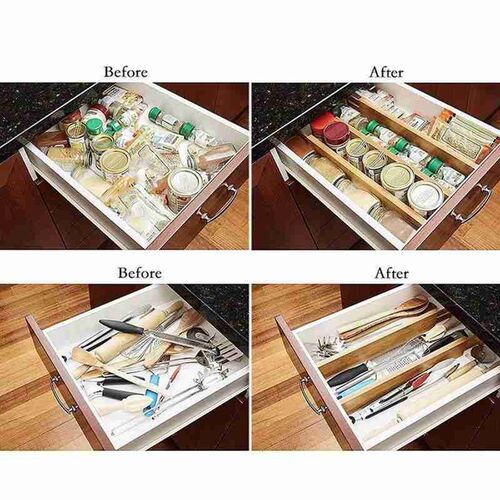 Telescopic Drawer Divider Wooden Storage Drawer Divider Divi