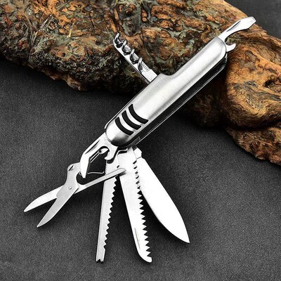 Portable 11 in 1 Fold Pocket knife Carry Around Multifunctio