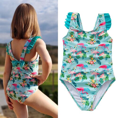 2022 Flamingo Girls Swimsuits One Piece Swimwear 3-10years K