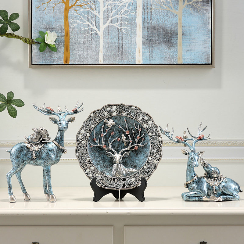 创意实用结婚乔迁礼品家居摆设客厅玄关电视柜酒柜软装饰品鹿摆件,家居饰品,装饰摆件,淘宝优惠券,粉丝福利购,淘宝优惠卷