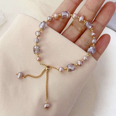 Natural Freshwater Pearl Brlet Girls High Sense Ins Niche De