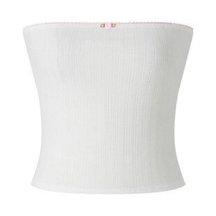 Sleeveless Off Shoulder Women Tanks Kawaii Knitted Summer