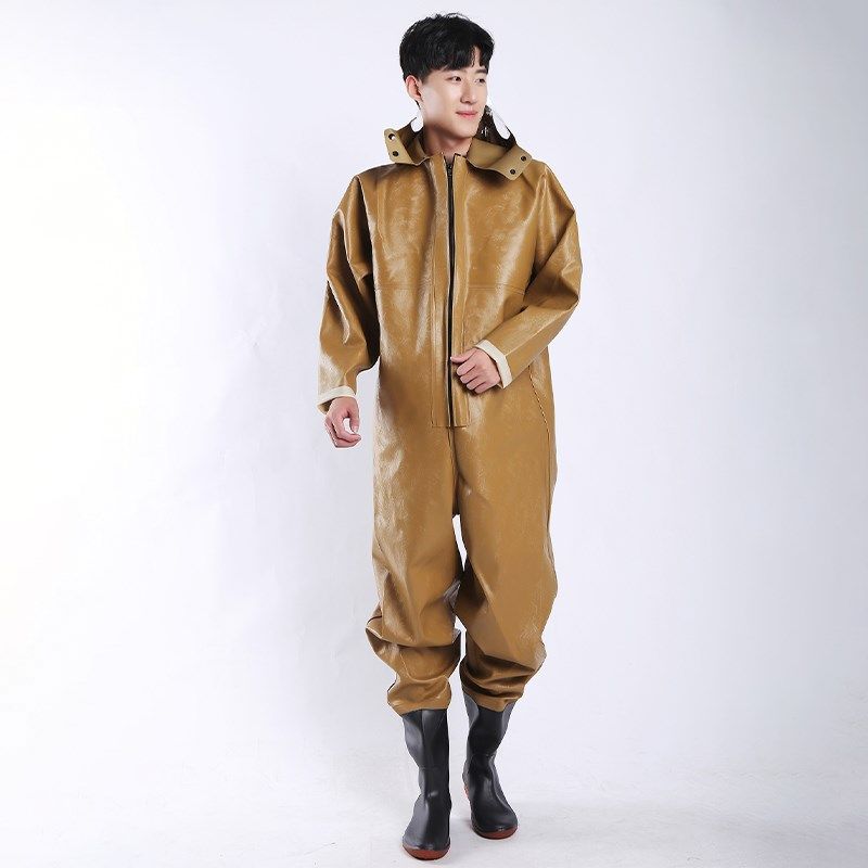 连体下水裤加厚钓捕鱼防水雨裤抓鱼雨衣防水服涉水叉挖藕皮裤,户外/登山/野营/旅行用品,钓鱼服,淘宝优惠券,粉丝福利购,淘宝优惠卷
