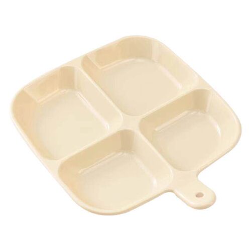 Fruit platter with handle, four-compartment plate, serving d
