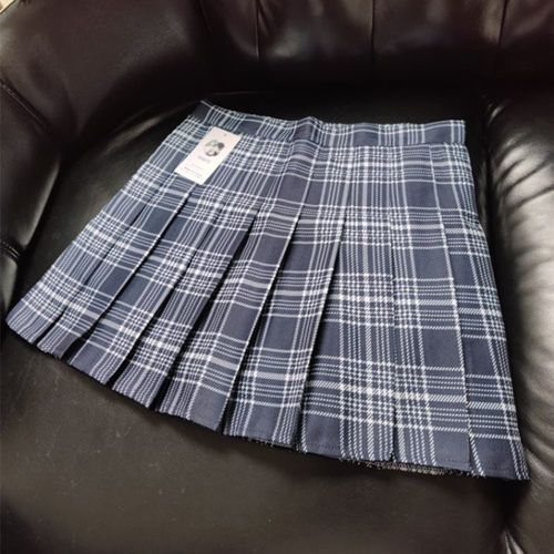 Womens Skirt Shorts High Waist A-line Student Plaid