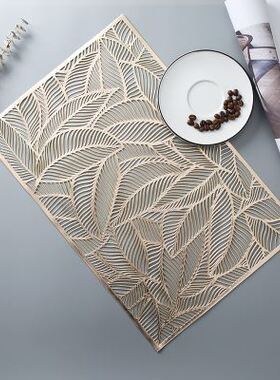 Rectangular insulation placemat Hollow Western table mat餐垫