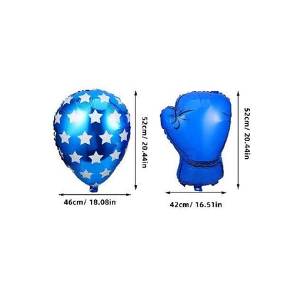 6pcs Boxing Gloves Balloons Boys Birthday Party Decorations